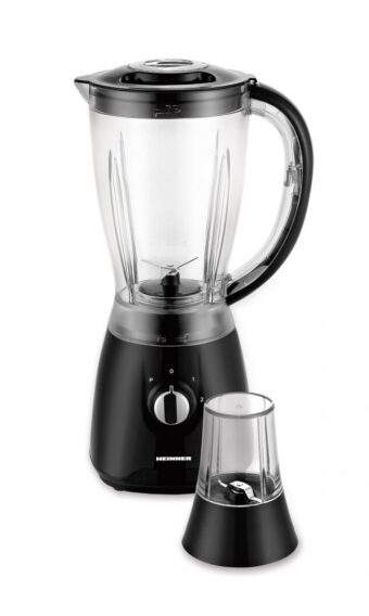 BLENDER DE MASA HEINNER HBL-500R, Putere 500W, 2 Viteze + Pulse, Bol 1.5L, Rasnita, Negru
