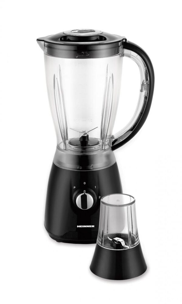 BLENDER DE MASA HEINNER HBL-500R, Putere 500W, 2 Viteze + Pulse, Bol 1.5L, Rasnita, Negru