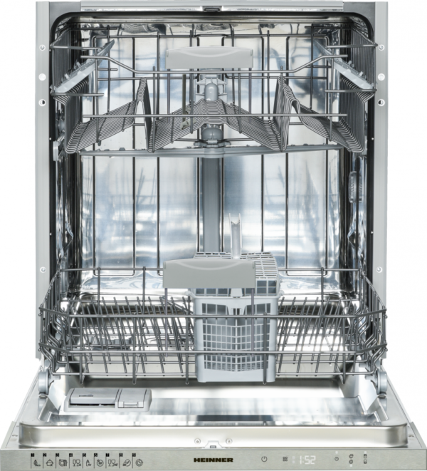 MASINA DE SPALAT VASE INCORPORABILA HEINNER HDW-BI6092TE++, Clasa E, Latime 60cm, Capacitate 12 Seturi, 9 programe, Control touch, Half load, Buzzer final program, Aquastop, Alb - imagine 3