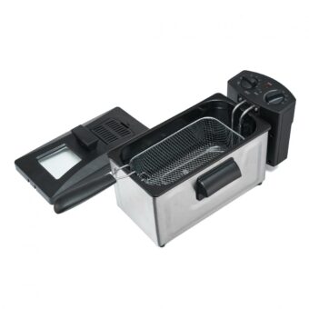 FRITEUZA HEINNER HDF-1800SS, Putere 1800W, Capacitate 3L, Termostat reglabil, Timer, Inox