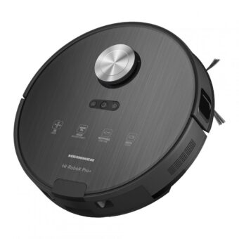 ASPIRATOR ROBOT HEINNER HI-RoboX+ HRVC-MAI52BK, WI-FI, Aspirator si mop, 14.4V/5200mAh, Putere aspirare 4000Pa, Motor BLDC, Navigatie LDS, AI Technology, Negru