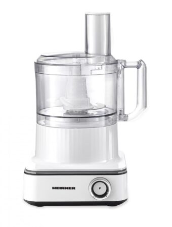 ROBOT DE BUCATARIE HEINNER FINEGOURMET HFP-K1000WP, Putere 1000W, 6 viteze+pulse, Bol procesare: 2.3L, Lame inox, Storcator citrice, Alb