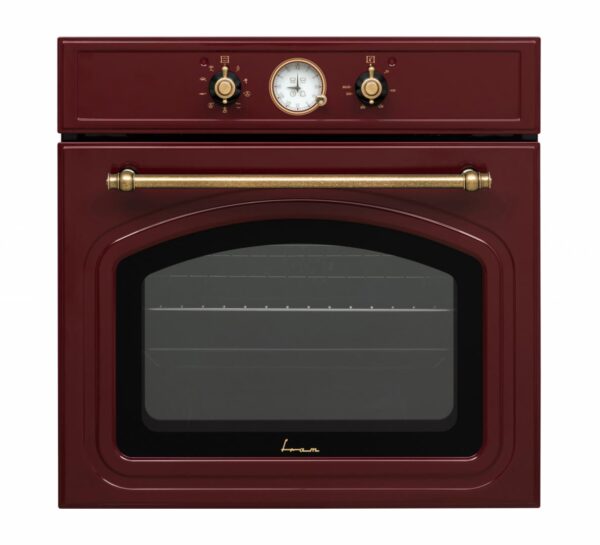CUPTOR INCORPORABIL FRAM FBO-V659GCA-RBD, Clasa A, Electric, 65L, Timer Analog, Grill, Iluminare, Design rustic, Burgundy