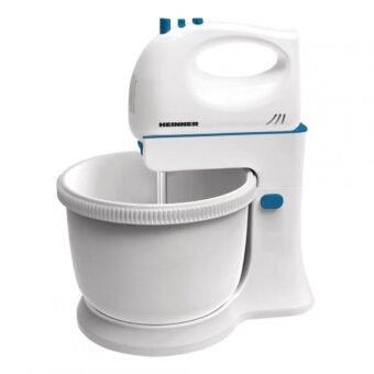 MIXER CU BOL HEINNER CHARM HMB-350BL, Putere 300W, 5 viteze + turbo, Alb/Albastru