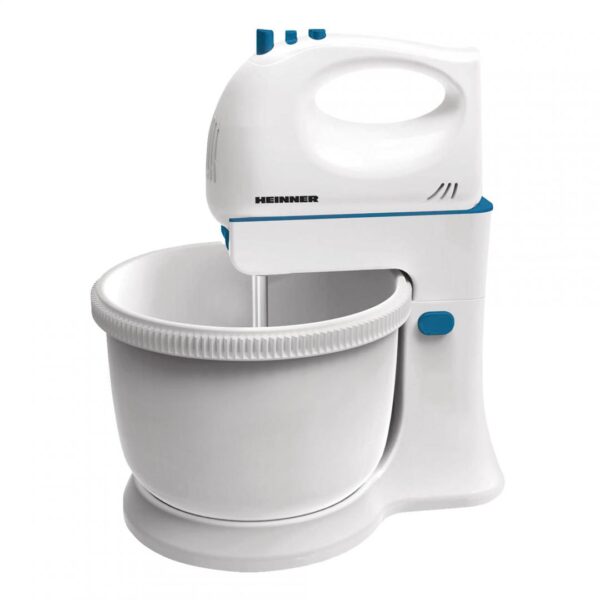 MIXER CU BOL HEINNER CHARM HMB-350BL, Putere 300W, 5 viteze + turbo, Alb/Albastru