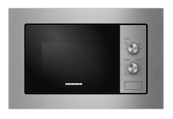 CUPTOR CU MICROUNDE INCORPORABIL HEINNER HMW-MDBI20MIX, Putere 800W, Capacitate 20L, Control mecanic, Inox/Negru