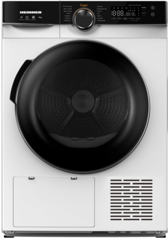 USCATOR DE RUFE CU POMPA DE CALDURA HEINNER HHPD-M8K3A++, Clasa A++, 8Kg, 14 programe, Control touch, Senzor umiditate, Alb