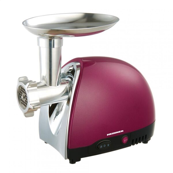 MASINA DE TOCAT HEINNER MG1500TA-BG, Putere 1600W, Accesoriu pentru rosii si carnati, Cutit inox, Visiniu sidefat - imagine 2
