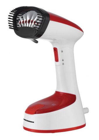 APARAT DE CALCAT VERTICAL HEINNER HGS-1400RD, Putere 1240-1470W, Talpa din inox, Pliabil pentru depozitare usoara, Perie inclusa, Capacitate rezervor apa 120ml, Alb/Rosu