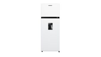RESIGILAT - FRIGIDER CU DOUA USI HEINNER HF-205WDF+, Clasa F, 205L, Dozator de apa, H 143.4cm, Alb