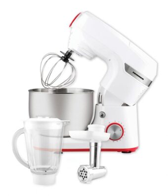 ROBOT DE BUCATARIE HEINNER HPM-1000WH, 1000W, Accesoriu masina de tocat si blender, Bol 5.5L, 10 viteze + pulse, Alb