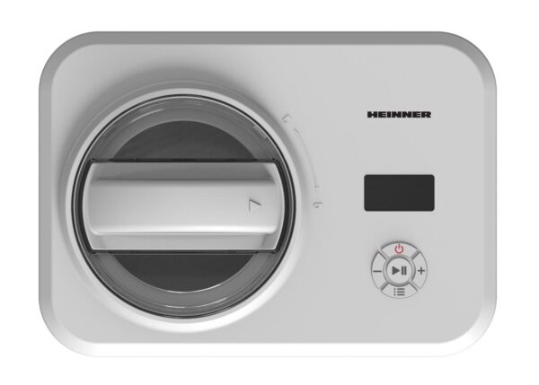 APARAT DE INGHETATA HEINNER GLACE HICM-150WHYG, Putere 150W, Capacitate bol 1.5L, Compresor incorporat, Display LED, Timer, Alb - imagine 3