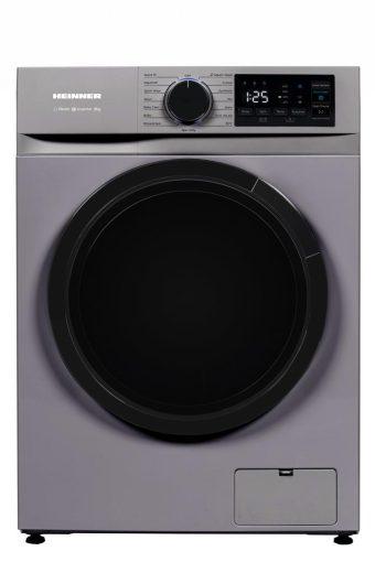 MASINA DE SPALAT RUFE SLIM HEINNER HWM-M814IVNSA+++, Clasa A, 8Kg, 1400RPM, Motor inverter, Display digital, Blocare acces copii, Argintiu