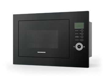 RESIGILAT - CUPTOR CU MICROUNDE INCORPORABIL HEINNER HMW-25BIGBK, 25L, 900W, Grill, Control touch, Display LCD, Sticla Neagra
