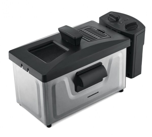 FRITEUZA HEINNER HDF-1800SS, Putere 1800W, Capacitate 3L, Termostat reglabil, Timer, Inox - imagine 3
