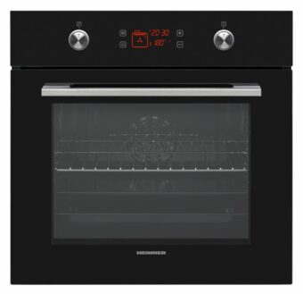 CUPTOR INCORPORABIL HEINNER HBO-V6510GCDRC-GBK, Clasa A, 69L, 10 functii, Multifunctional, Grill, Ventilatie, Timer, Display touch, Pereti catalitici, Butoane pop-up, Sticla neagra