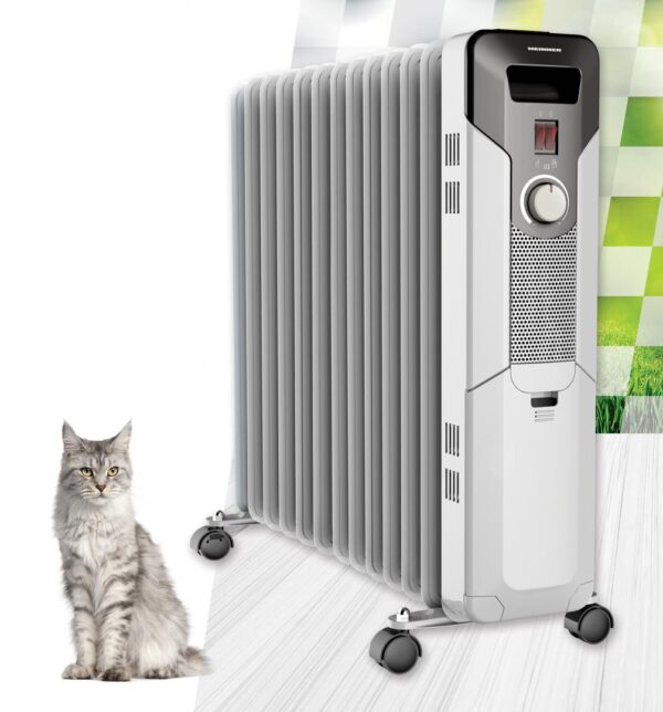 CALORIFER CU ULEI HEINNER HOH-Y13S, 2500W, 13 elementi, Protectie supraincalzire, Termostat reglabil, Alb - imagine 2
