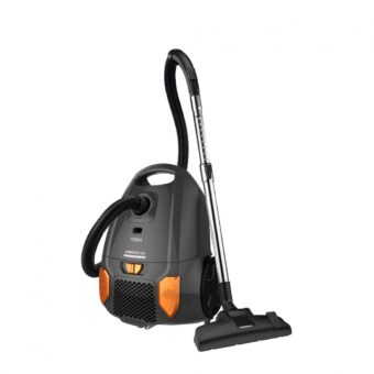 ASPIRATOR CU SAC HEINNER HVC-MGRY1400-V2, Putere 700W, Sac textil, Capacitate 3L, Putere variabila, Tub telescopic metalic, Negru