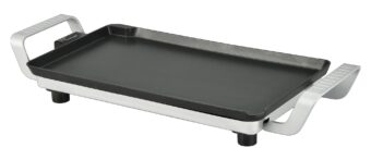 GRILL ELECTRIC FRAM FEG-F2500SL, Putere 2500W, Placa fixa turnata, Invelis antiaderent, Temperatura ajustabila, Maner rece, Negru/Argintiu