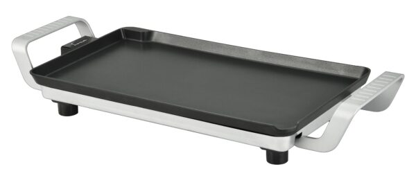 GRILL ELECTRIC FRAM FEG-F2500SL, Putere 2500W, Placa fixa turnata, Invelis antiaderent, Temperatura ajustabila, Maner rece, Negru/Argintiu