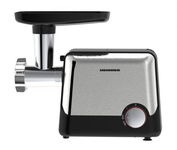 MASINA DE TOCAT HEINNER DUALSTEEL 2100 HMG-2100BKS3, Putere 2100W, Accesoriu rosii, Cutit Inox, Negru/Inox