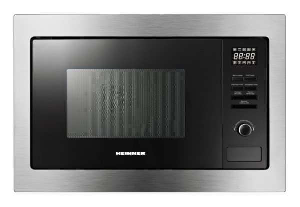 CUPTOR CU MICROUNDE INCORPORABIL HEINNER HMW-MDBI25GDIX, Putere 900W, Capacitate 25L, Grill, 5 trepte de putere, Inox/Negru