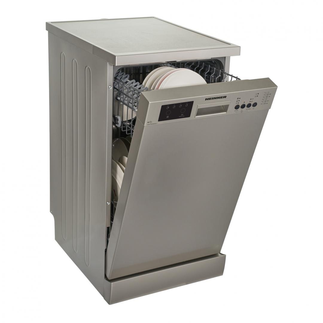 MASINA DE SPALAT VASE HEINNER HDW-FS4506DSE++, Clasa E, 10 Seturi, Latime 45cm, 6 programe, Half load, Aquastop, Antracit - imagine 3