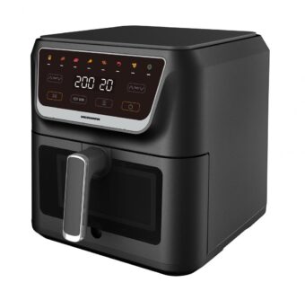 FRITEUZA CU AER CALD HEINNER CRISPPRO CHEF HAF-H8BK1700, Putere 1700W, Capacitate: 8L, Display digital, Control touch, 8 programe, Negru
