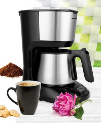 CAFETIERA DIGITALA HEINNER ARMOURE HCM-D750SSBK, Putere 750W, Display LCD, Capacitate 1.25L, Cana din otel inoxidabil, Negru/Inox
