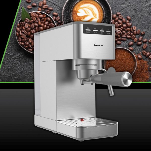 ESPRESSOR FRAM FEM-D15SS, Putere 1350W, Rezervor 1.2L, Sistem de spumare, 15bar, Inox - imagine 4