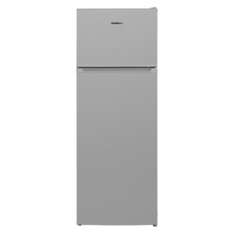 FRIGIDER CU DOUA USI HEINNER HF-V212SE++, Clasa E, 212L, Less Frost, Control mecanic, Iluminare LED, H 145cm, Argintiu