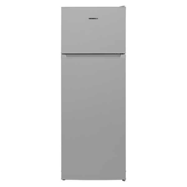 FRIGIDER CU DOUA USI HEINNER HF-V212SE++, Clasa E, 212L, Less Frost, Control mecanic, Iluminare LED, H 145cm, Argintiu