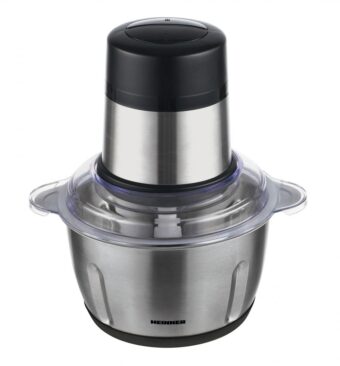 TOCATOR DE LEGUME HEINNER HMC-D300SS, Putere 300W, Capacitate 2L, 2 cutite din inox, 2 viteze, Bol din inox, Argintiu