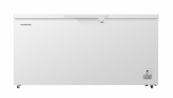 LADA FRIGORIFICA HEINNER HCF-HS500EE++, Clasa E, 500L, Compresor inverter, Control electronic, Display, Lumina LED, Maner extern cu incuietoare, 2 cosuri, Alb
