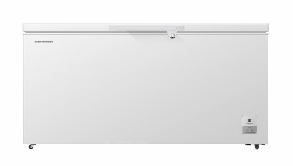 LADA FRIGORIFICA HEINNER HCF-HS500EE++, Clasa E, 500L, Compresor inverter, Control electronic, Display, Lumina LED, Maner extern cu incuietoare, 2 cosuri, Alb