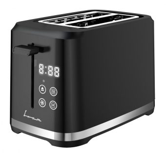 PRAJITOR DE PAINE FRAM FTP-8007DBK, Putere 800W, 2 felii, 7 niveluri rumenire, Panou digital, Control Touch, Negru