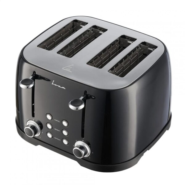 PRAJITOR DE PAINE FRAM FTP-800BK, Putere 1600W, Capacitate 4 felii, 6 nivele de rumenire, Negru - imagine 2