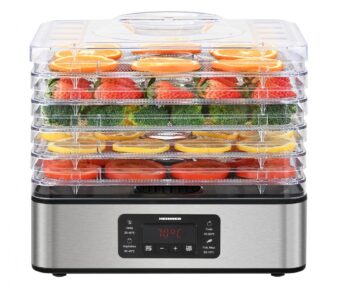 DESHIDRATOR HEINNER DRYMASTER PRO HFD-K400SS, 400W, Ecran LED, 5 Tavi din otel inoxidabil, Inox