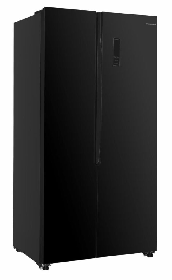 SIDE BY SIDE HEINNER HSBS-HM532NFGBKE++, Clasa E, 532L, No Frost, Display touch, H 177cm, Sticla neagra - imagine 2