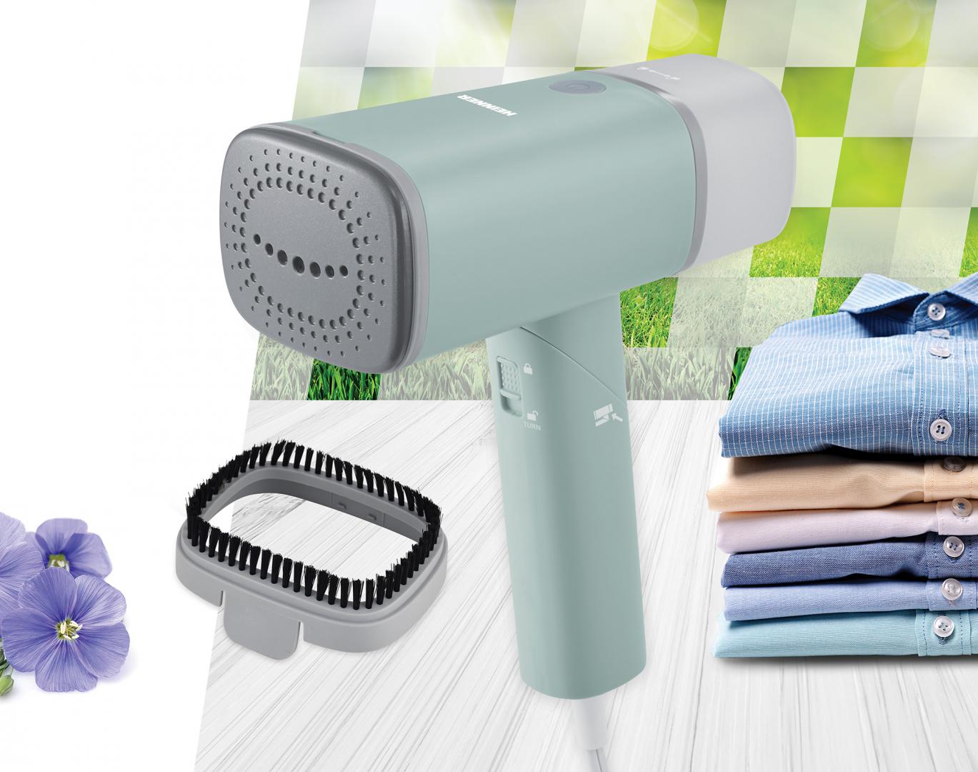 APARAT DE CALCAT VERTICAL HEINNER HGS-1500GR, Putere 1300-1500W, Talpa ceramica, Rezervor apa detasabil, Maner pliabil, Verde 5 APARAT DE CALCAT VERTICAL HEINNER HGS-1500GR, Putere 1300-1500W, Talpa ceramica, Rezervor apa detasabil, Maner pliabil, Verde - imagine 5