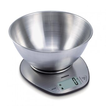 CANTAR DE BUCATARIE HEINNER HKS-5SS, Bol 5Kg, Functie tara, Functie cantarire lichide, 1g, Display LCD, Inox