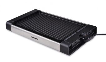 GRILL ELECTRIC HEINNER HEG-F1800, Putere 1800W, Placa detasabila cu invelis anti-adeziv, Negru/Inox