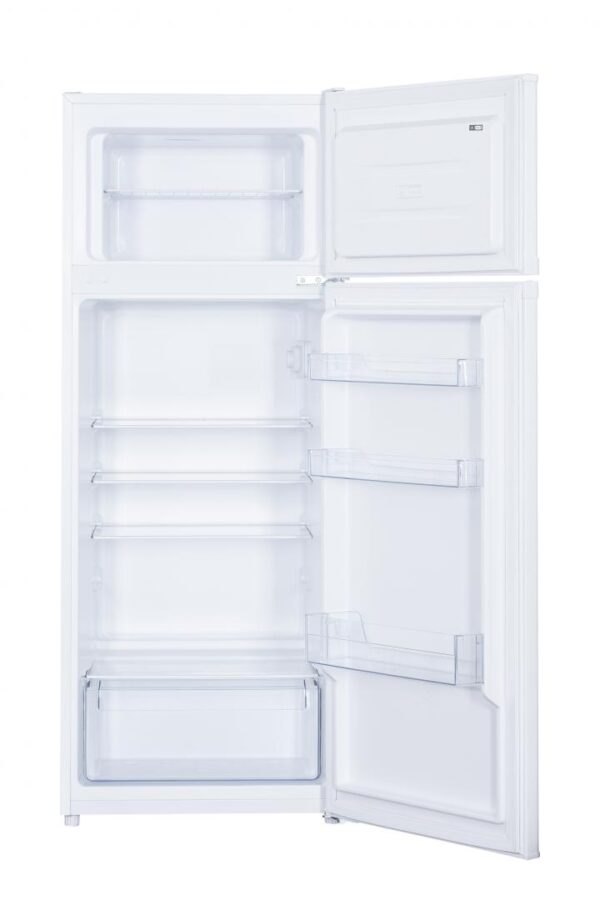 FRIGIDER CU DOUA USI HEINNER HF-H2206E++, Clasa E, 206L, Lumina LED, 3 rafturi de sticla, H 143cm, Alb - imagine 2