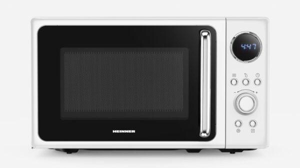 CUPTOR CU MICROUNDE HEINNER HMW-MD20DRWH, Putere 800W, Capacitate 20L, Control digital, 5 trepte de putere, Afisaj digital, Alb