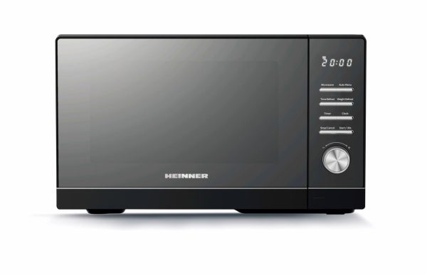 CUPTOR CU MICROUNDE HEINNER HMW-MD25DMRBK, Putere 800W, Capacitate 25L, Control digital, 5 trepte de putere, Timer, Geam oglinda, Negru