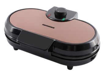 APARAT DE FACUT GOFRE HEINNER HWF-1000CR, 1000W, placi cu invelis antiaderent, Negru/aramiu