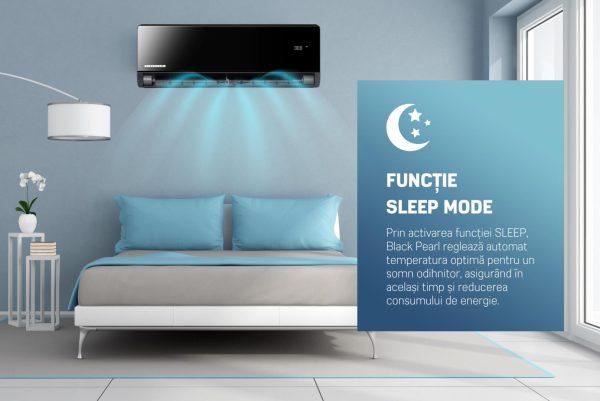 AER CONDITIONAT HEINNER BLACKPEARL HAC-BP18WIFI-BK, Capacitate 18000BTU, Clasa A++/A+, Control WI-FI, Functie Follow Me, Filtru HEPA BIO, Negru - imagine 7