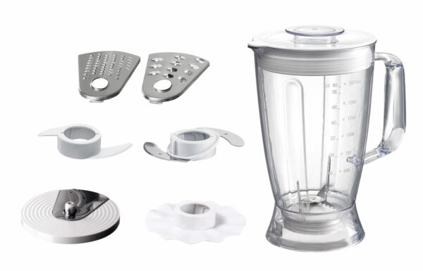 ROBOT DE BUCATARIE HEINNER HFP-750BG, Putere 750W, Bol 1.2L, Blender 1.8L, 4 discuri, Alb/Visiniu - imagine 3