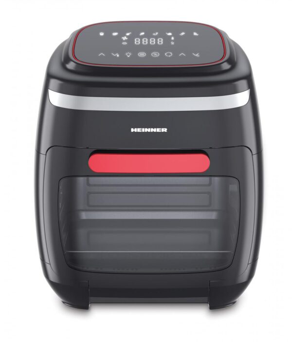 FRITEUZA CU AER CALD HEINNER HAF-B2000FB, Putere 2000W, Capacitate cos 4.5L, Capacitate cuptor 11L, 8 programe, Afisaj digital, Tija rotisor, Termostat reglabil: 30-200˚C, Negru - imagine 2