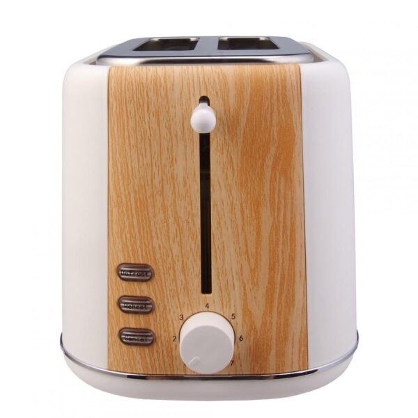 PRAJITOR DE PAINE HEINNER HTP-WH800BB, Putere 800W, Capacitate 2 felii, Dezghetare, 7 niveluri de rumenire, Alb - imagine 2